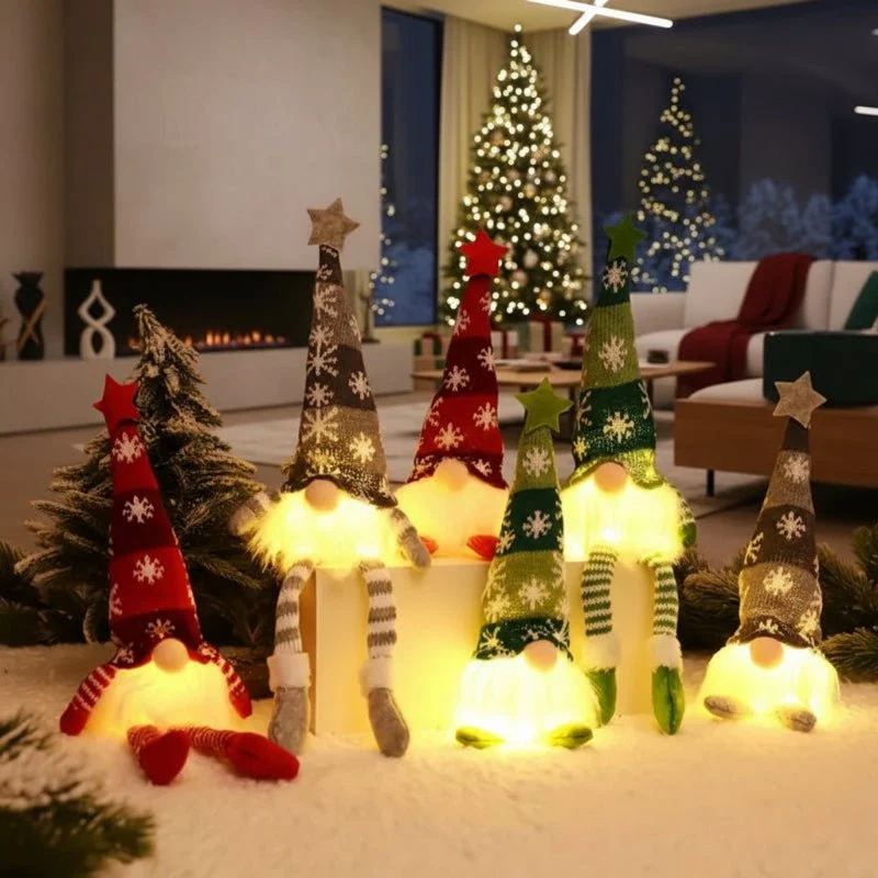 GLOWLIN – Leuchtende Weihnachtspuppe Mit LED-Licht Und Festliche Dekoration