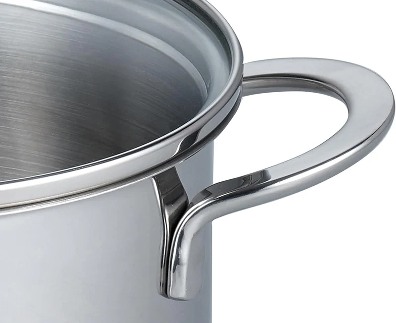 ELO 72545 Fleischtopf 14 cm mit Glasdeckel Serie Galant, Induktion, Edelstahl hochglänzend, mit Lite