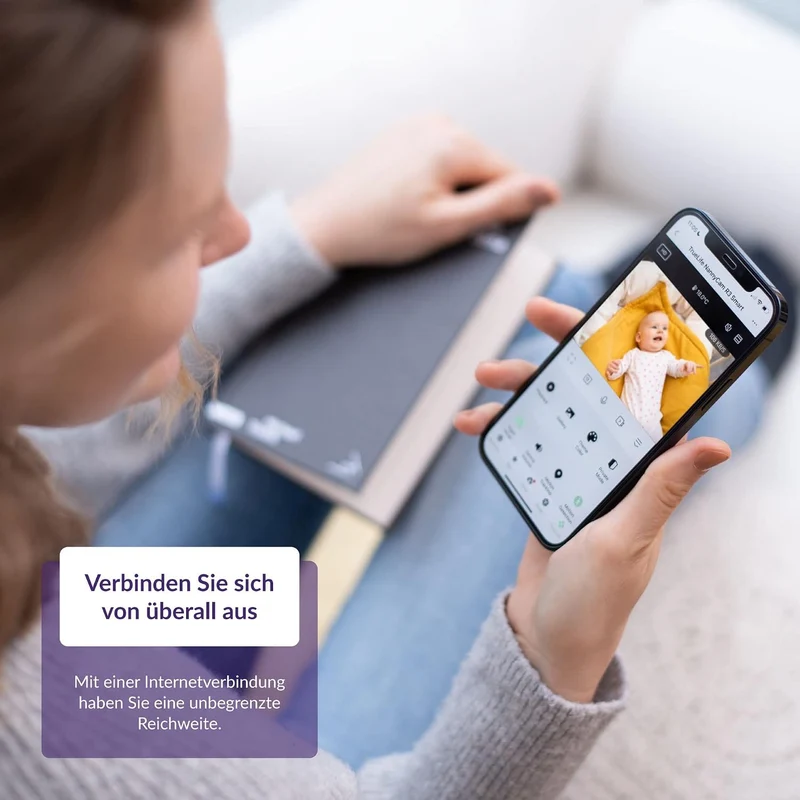 TrueLife NannyCam R3 Smart Überwachungskamera Innen, FullHD-Auflösung Kamera, Babyphone mit Kamera m