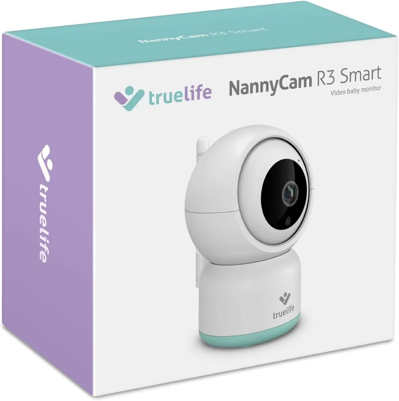 TrueLife NannyCam R3 Smart Überwachungskamera Innen, FullHD-Auflösung Kamera, Babyphone mit Kamera m