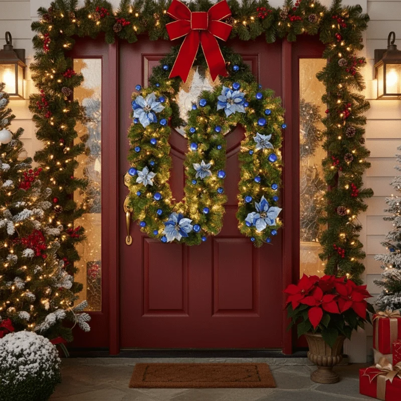 FESTITWINE – Beleuchtete Rattan-Weihnachtsgirlande Mit Warmweißen LED-Lichtern