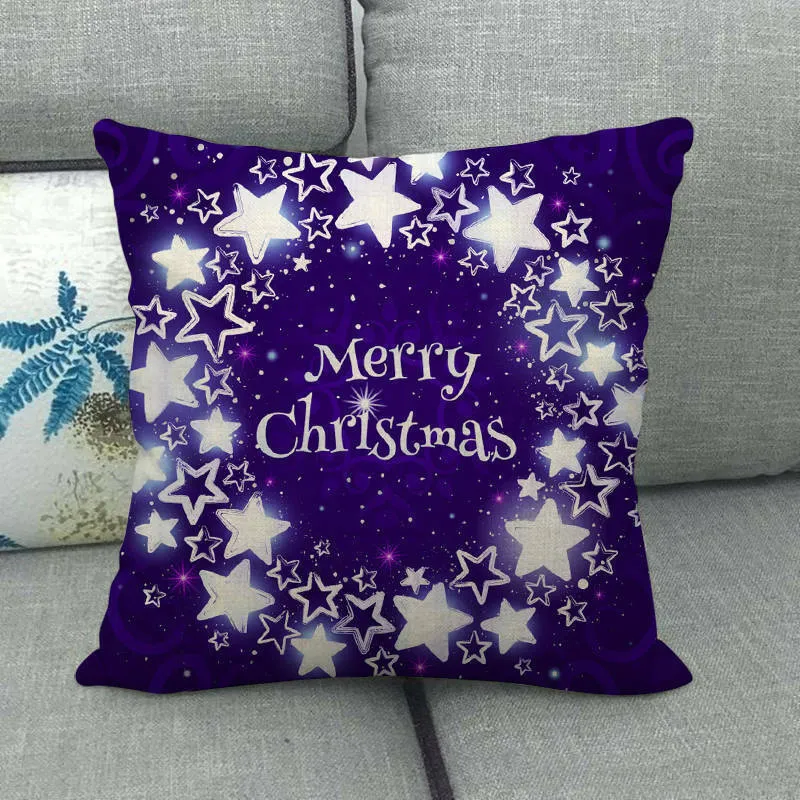 GLEAMCUSH – Festlicher Weihnachtskissenbezug mit Zuckerstangenmotiv und weichem Polyestergewebe