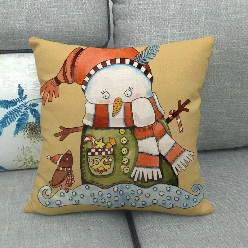 GLEAMCUSH – Festlicher Weihnachtskissenbezug mit Zuckerstangenmotiv und weichem Polyestergewebe