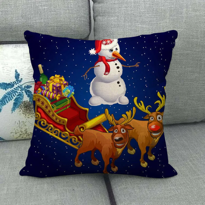 GLEAMCUSH – Festlicher Weihnachtskissenbezug mit Zuckerstangenmotiv und weichem Polyestergewebe
