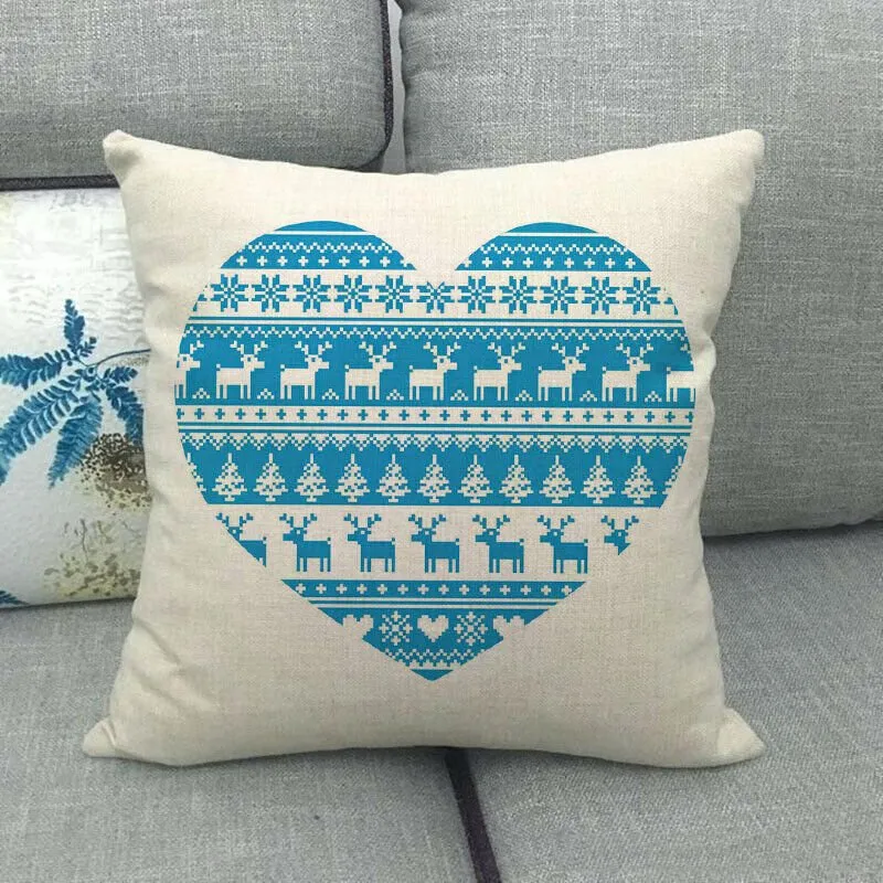 GLEAMCUSH – Festlicher Weihnachtskissenbezug mit Zuckerstangenmotiv und weichem Polyestergewebe