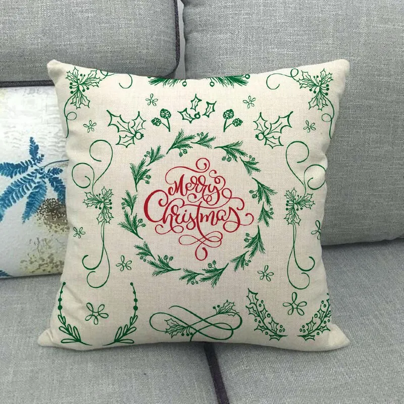 GLEAMCUSH – Festlicher Weihnachtskissenbezug mit Zuckerstangenmotiv und weichem Polyestergewebe