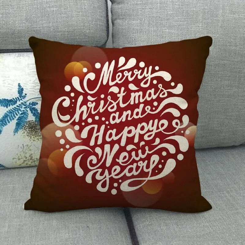 GLEAMCUSH – Festlicher Weihnachtskissenbezug mit Zuckerstangenmotiv und weichem Polyestergewebe