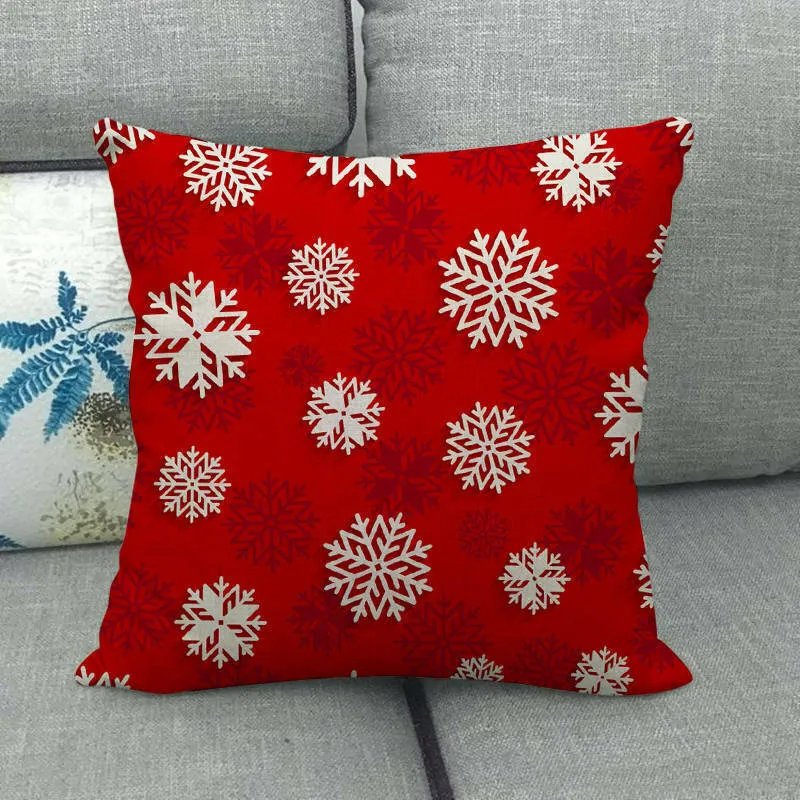 GLEAMCUSH – Festlicher Weihnachtskissenbezug mit Zuckerstangenmotiv und weichem Polyestergewebe