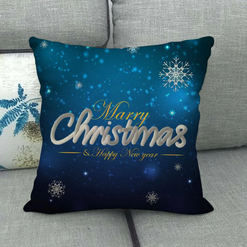 GLEAMCUSH – Festlicher Weihnachtskissenbezug mit Zuckerstangenmotiv und weichem Polyestergewebe