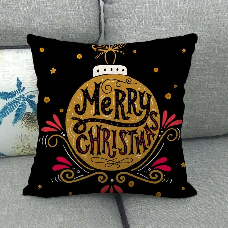 GLEAMCUSH – Festlicher Weihnachtskissenbezug mit Zuckerstangenmotiv und weichem Polyestergewebe