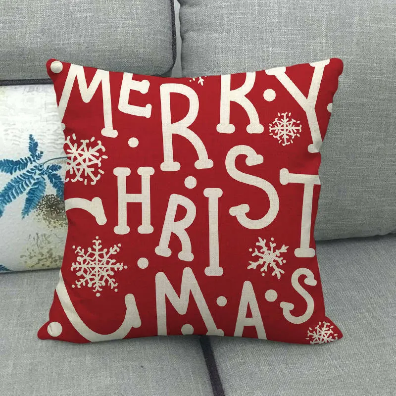 GLEAMCUSH – Festlicher Weihnachtskissenbezug mit Zuckerstangenmotiv und weichem Polyestergewebe