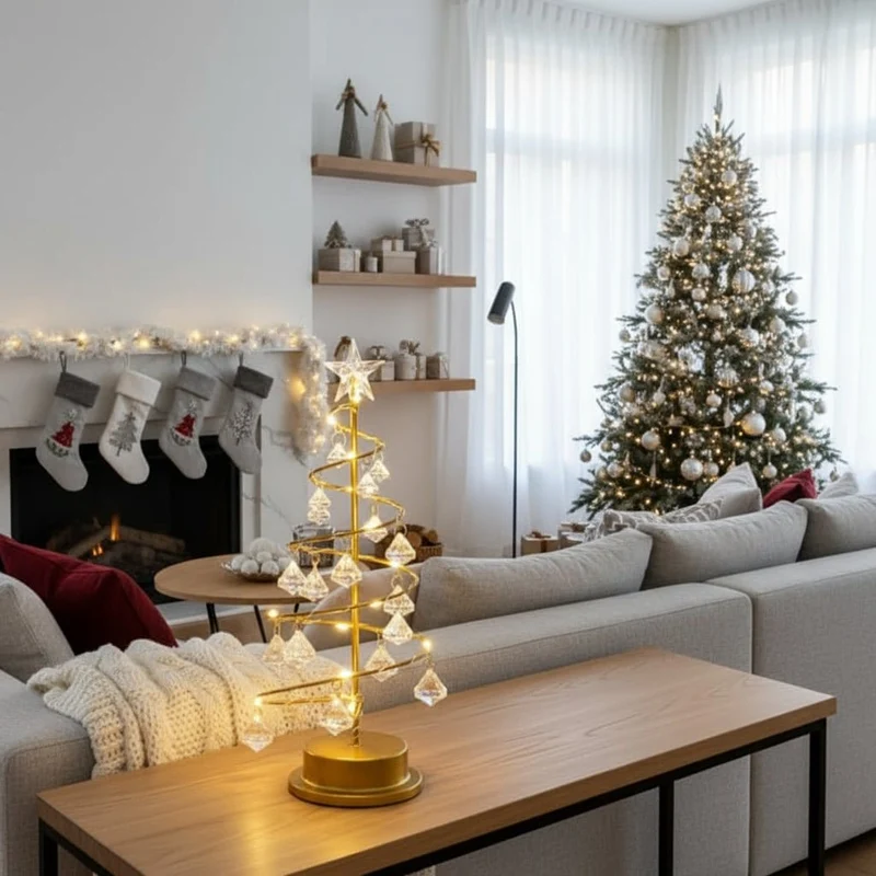 SHIMTREE – Eleganter LED-Weihnachtsbaum mit warmweißem Licht und stilvollem Design