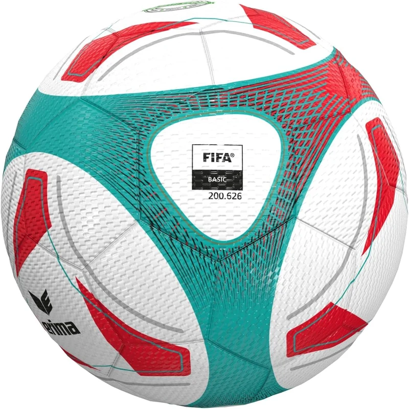 Erima Unisex – Erwachsene Hybrid Training Fussball 5 rot/hellblau, 5 rot/hellblau
