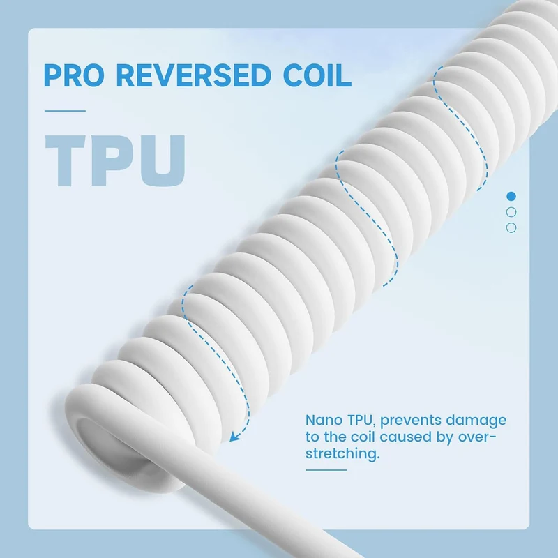 MAMBASNAKE C01 Spiral Tastaturkabel, Pro Custom Coiled USB C Kabel für Mechanische Tastatur, Typ C a