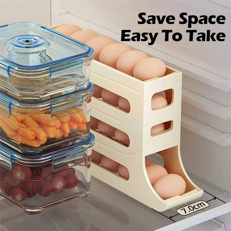 ROLLTRAY – Eieraufbewahrungsbox mit großem Fassungsvermögen und Rolldesign für 30 Eier