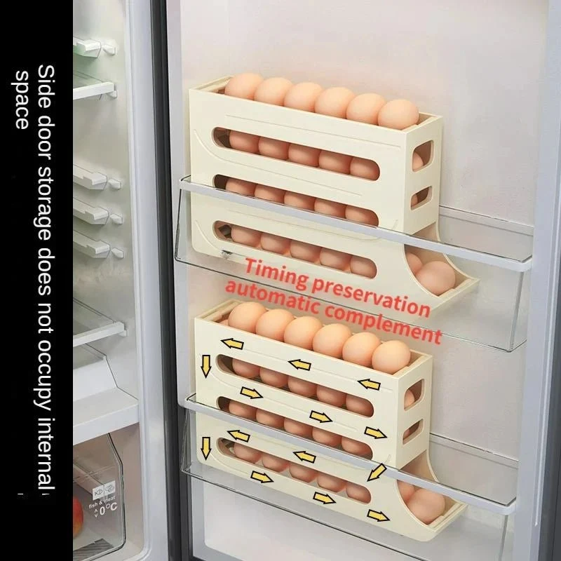 ROLLTRAY – Eieraufbewahrungsbox mit großem Fassungsvermögen und Rolldesign für 30 Eier