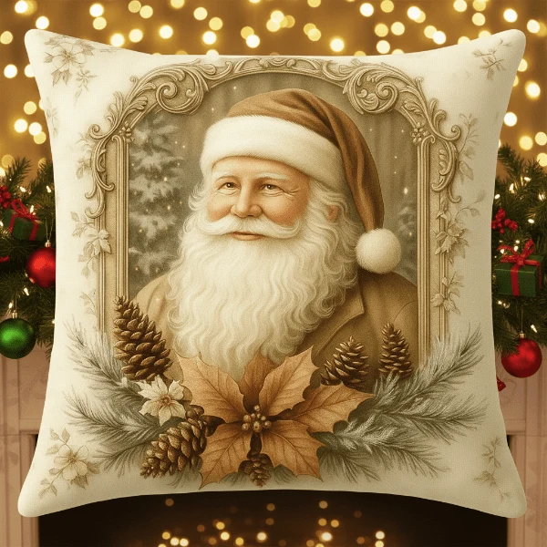 JINGLEPLUSH – Festliche Samtkissenbezüge mit Weihnachtsmotiven für Sofas, Betten und Leseecken