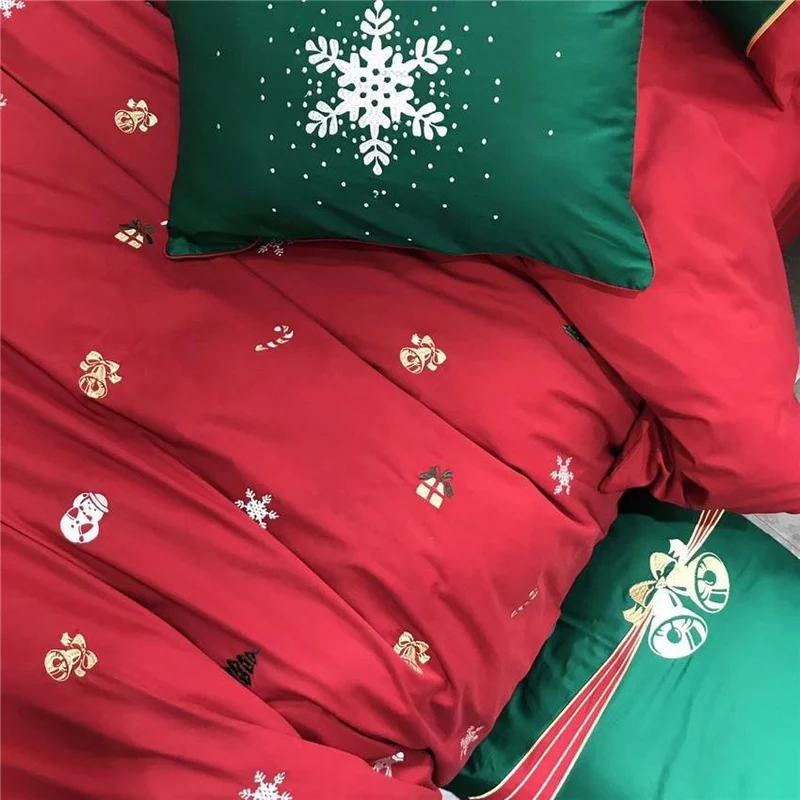 MERRYSHEETS – Weihnachts-Bettbezug-Set aus 100 % Ägyptischem Perkal