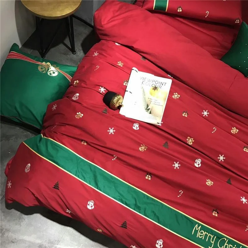 MERRYSHEETS – Weihnachts-Bettbezug-Set aus 100 % Ägyptischem Perkal
