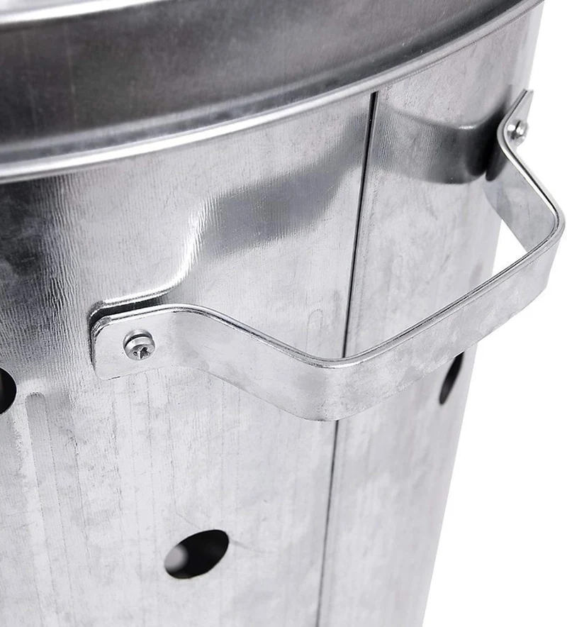 XL Feuertonne 75 Liter verzinkt Feuerschale Feuerfass aus Metall Gartenabfall Verbrennungstonne Gart