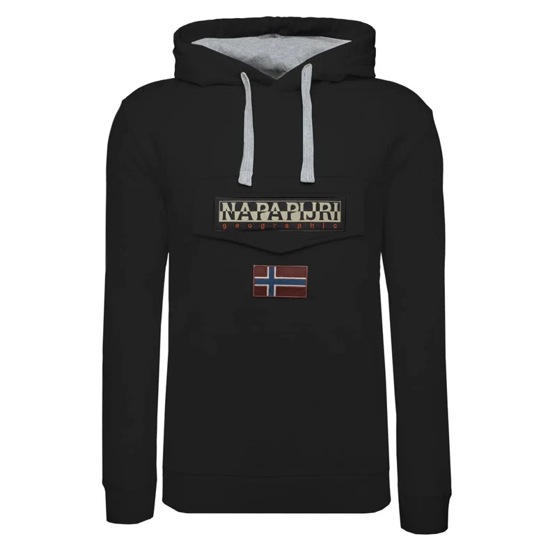 Napapijri Herren Kapuzenpullover Burgee Wint 2 S Schwarz, S Schwarz