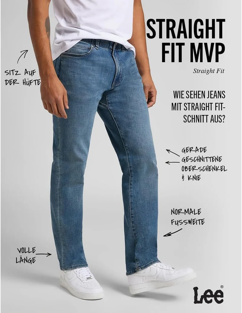 Lee Herren Straight Fit MVP Extreme Motion Jeans 29W / 30L Brady, 29W / 30L Brady