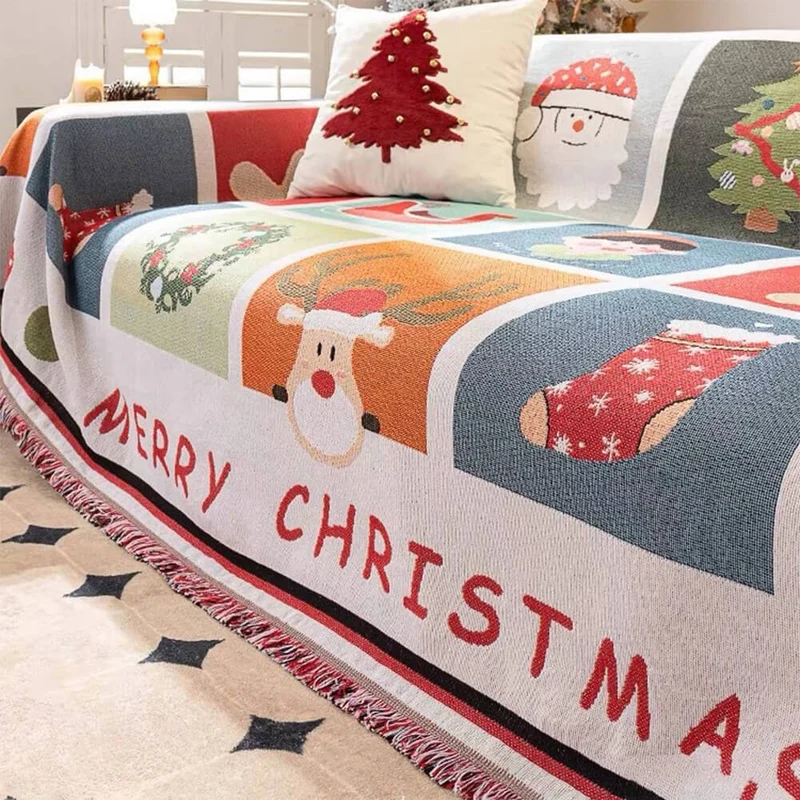 COZYCHEER – Weihnachts-Sofabezug Mit Weicher Strickstruktur