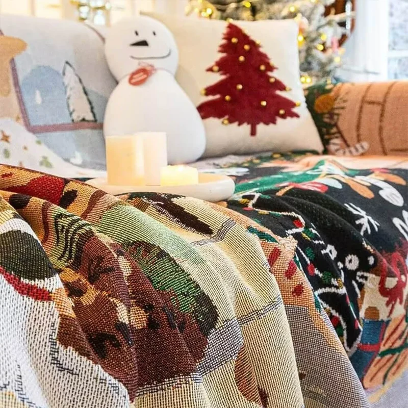 COZYCHEER – Weihnachts-Sofabezug Mit Weicher Strickstruktur