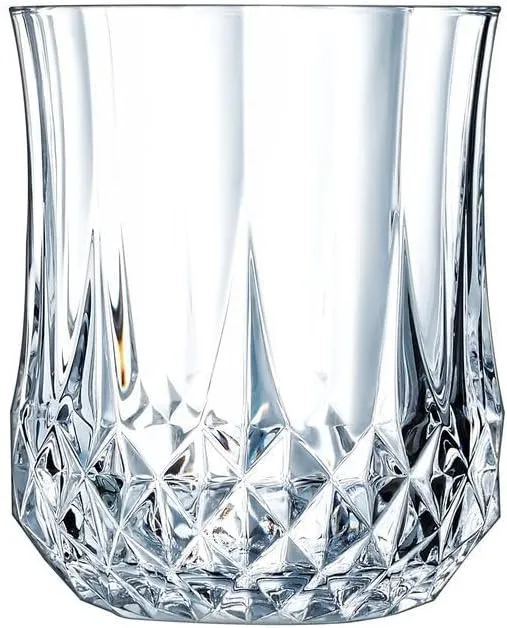 Cristal d'Arques Paris Longchamp Longfeld-Kollektion 6 Gläser niedrig, 32 cl in Kwarx, Glänzend, in