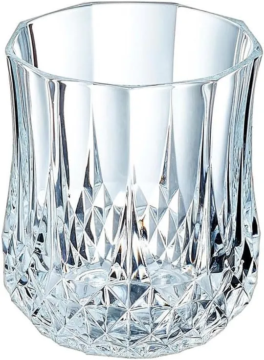 Cristal d'Arques Paris Longchamp Longfeld-Kollektion 6 Gläser niedrig, 32 cl in Kwarx, Glänzend, in