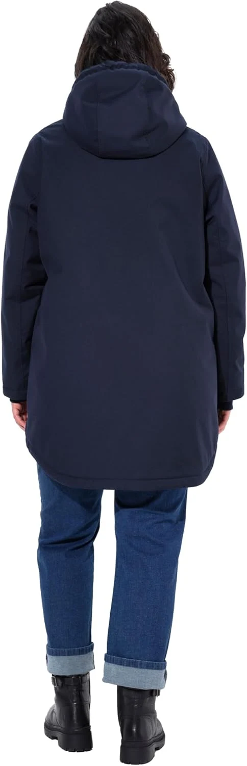 Ulla Popken Damen Hyprar Funktionsjacke mit Teddyfutter Jacken 42-44 marine, 42-44 marine