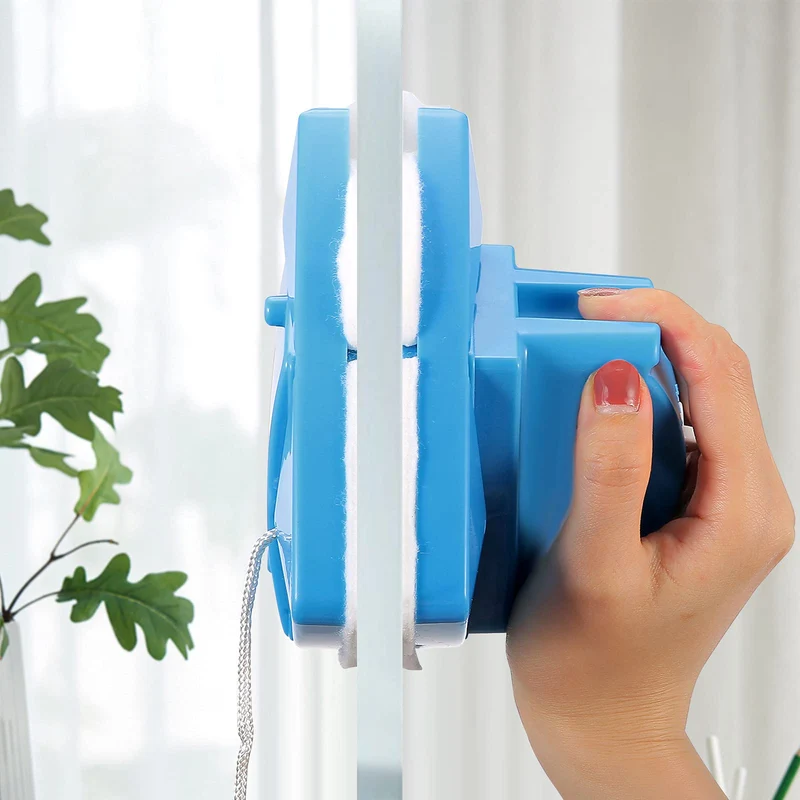 Doppelseitiger Fensterabzieher 5 einstellbares magnetisches Reinigungsbürstenwerkzeug Glaswischer Fü