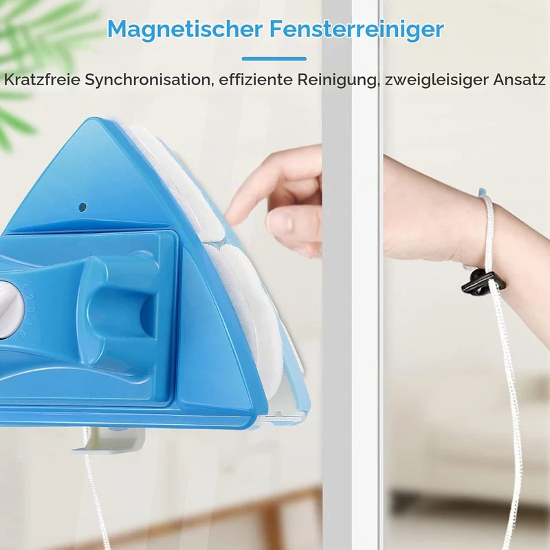 Doppelseitiger Fensterabzieher 5 einstellbares magnetisches Reinigungsbürstenwerkzeug Glaswischer Fü