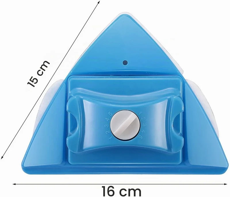 Doppelseitiger Fensterabzieher 5 einstellbares magnetisches Reinigungsbürstenwerkzeug Glaswischer Fü