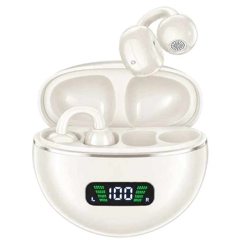 Open Ear Kopfhörer,Bluetooth-Kopfhörer zum Aufstecken,Bluetooth 5.4,HiFi Stereo,25 Stunden Akkulaufz