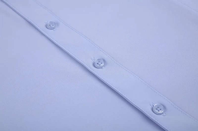 Alex Vando Damen-Hemden Normale Passform Langärmelig Stretch-Arbeitshemd S Wrinkle Free Blue, S Wrin