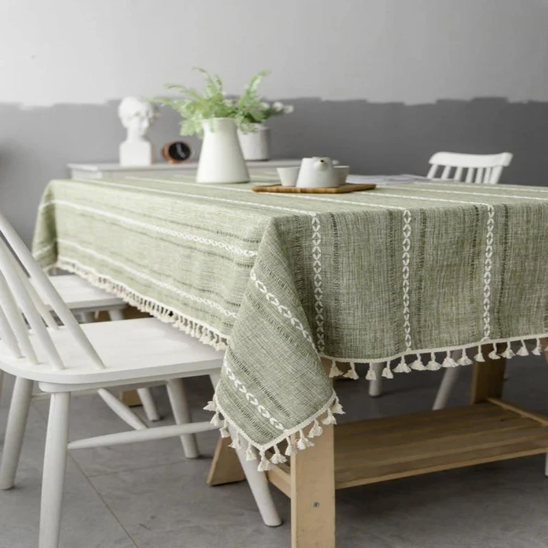 COTTONAURA – Hochwertige Tischdecke Aus Baumwolle Und Leinen Für Jeden Anlass