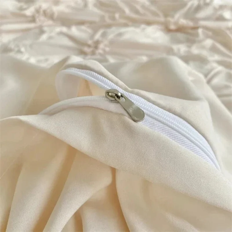 Velvetpetal – Elegantes Bettwäsche-Set Mit Rüschen Und Blumenstruktur