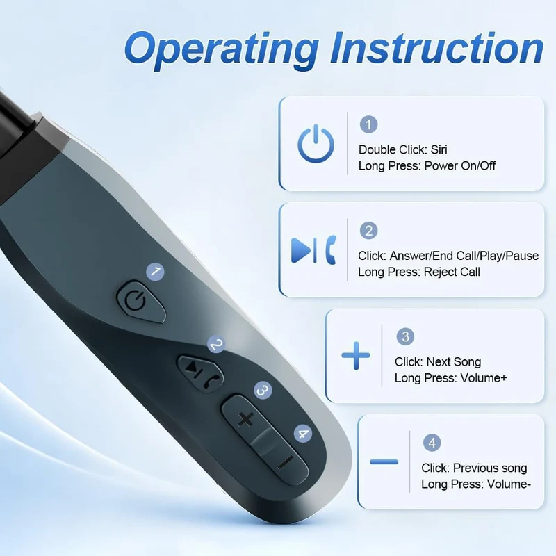 Nackenbügel Kabellose Kopfhörer 200 Stunden Spielzeit, Kopfhörer Sport Ohrhörer Bluetooth 5.3, Magne