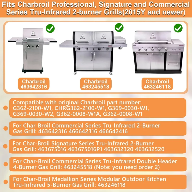 Ersatzteile für Charbroil Grillroste G369-0030-W2 & Emitterplatten G362-2100-W1 Charbroil TRU-Infrar
