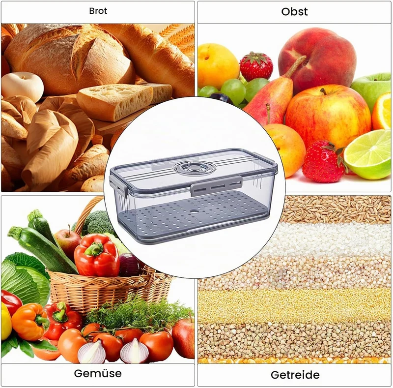 Brotkasten, knäckebrotbox Timing Brotkasten Brotbox Plastic Storage Bins With Lids Brotaufbewahrung