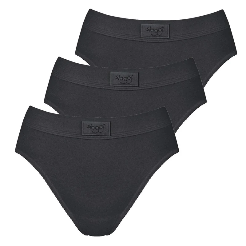 Sloggi Damen Unterhose Double Comfort Tai 44 3 X Schwarz (Schwarz)., 44 3 X Schwarz (Schwarz).