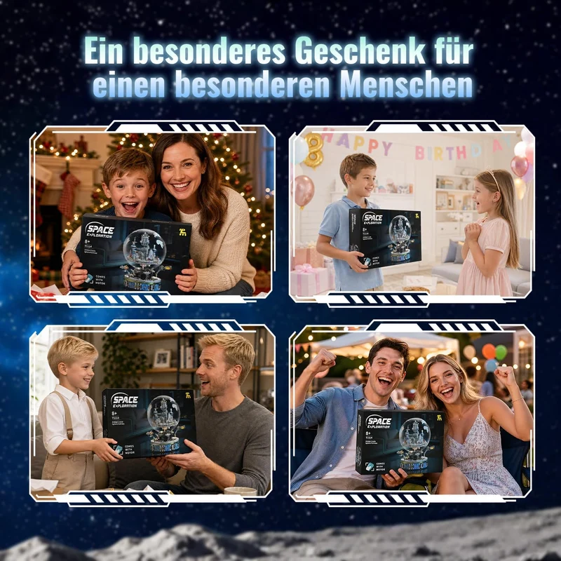 Drehbares Technic Space Modell ab 8 10 Jahre Jungen, Technik Weltraumbasis 1296 Pcs, 1296 Pcs