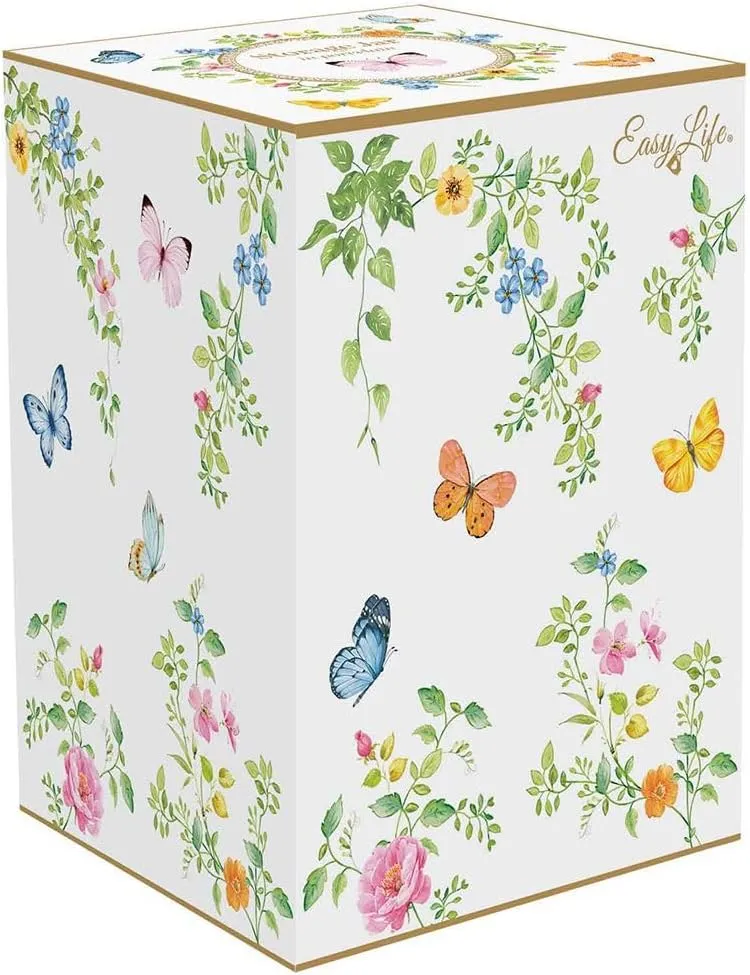 Easy Life Keksdose Porzellan Küchendose mit Blumen und Schmetterlingen "Dancing Butterflies" D11xH14