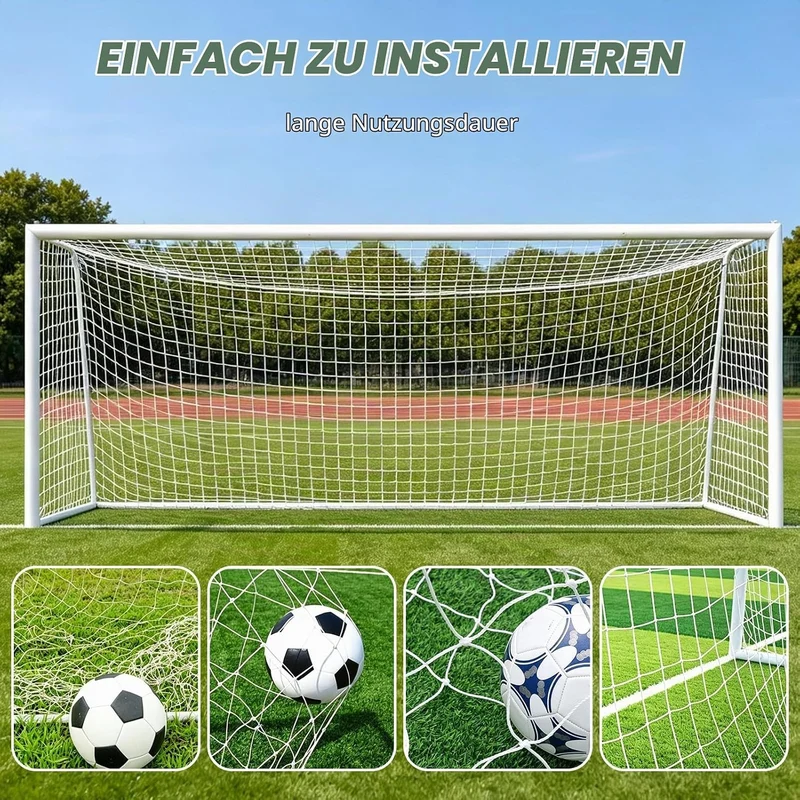 Tornetz 180x120cm Fussballtornetz Wetterfestes Ersatznetz - Netz für Fussballtor Tornetze Garten 1.8