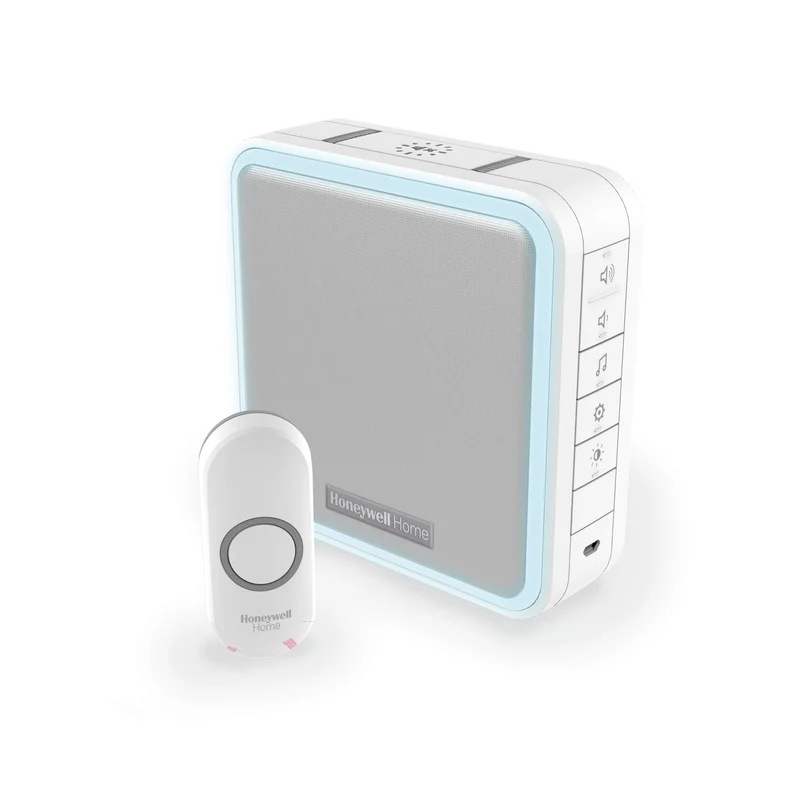 Honeywell Home Kabellose Türklingel – Batteriebetrieben mit Halo-Licht, Schlafmodus & 200m Reichweit