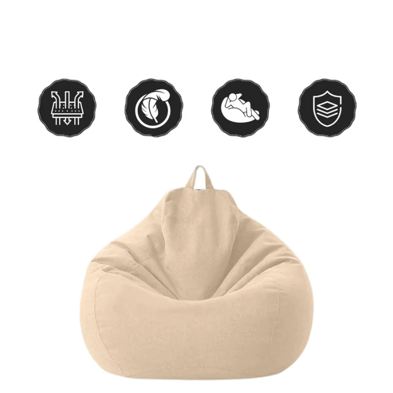 CasaLino – Luxuriöser Leinen Sitzsack Mit Füllung