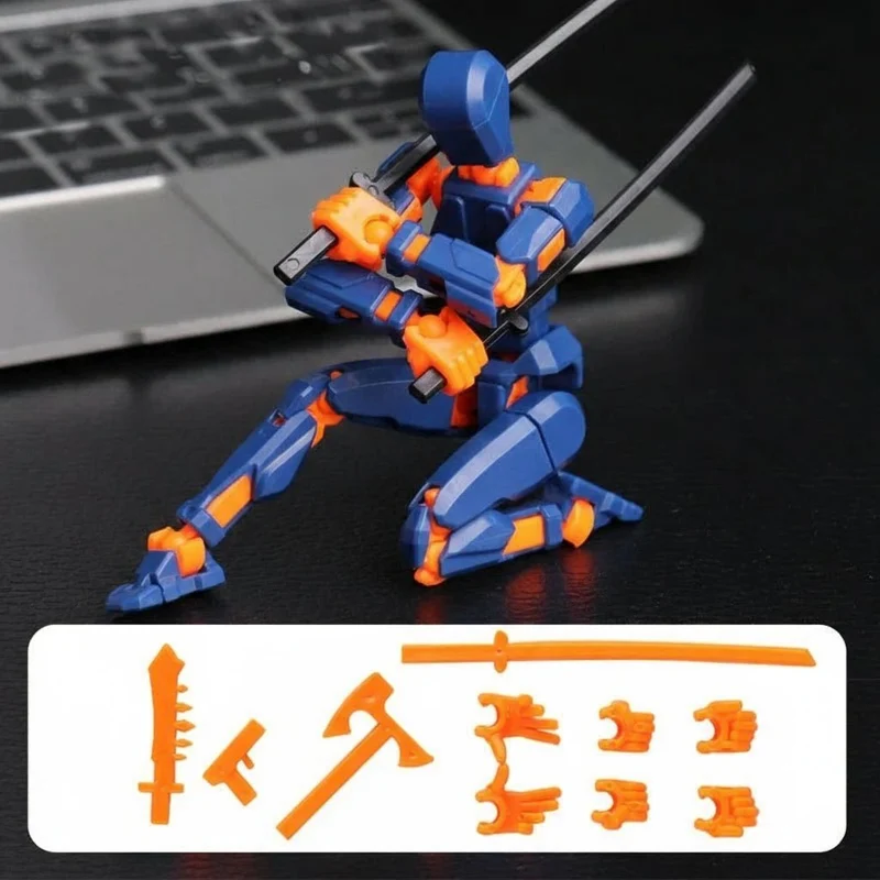 Morphmechanik – 3D-gedruckte Maschinen-Aktionsfigur Mit Mehrgelenkbewegung