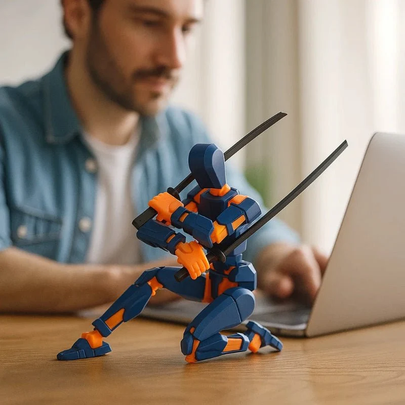 Morphmechanik – 3D-gedruckte Maschinen-Aktionsfigur Mit Mehrgelenkbewegung