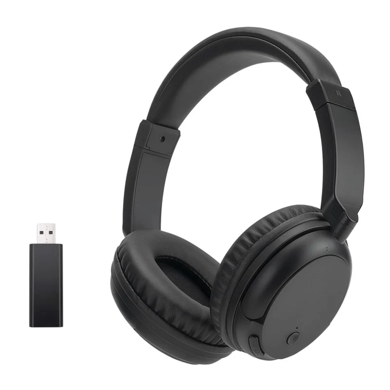 Kabellose Bluetooth-Kopfhörer mit FM-Radio, kabellose Over-Ear-Kopfhörer für TV, Computer und Telefo